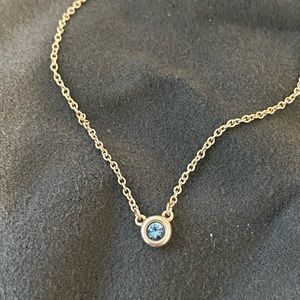 Tiffany & Co Elsa Peretti Color by Yard Aquamarine Pendant Necklace